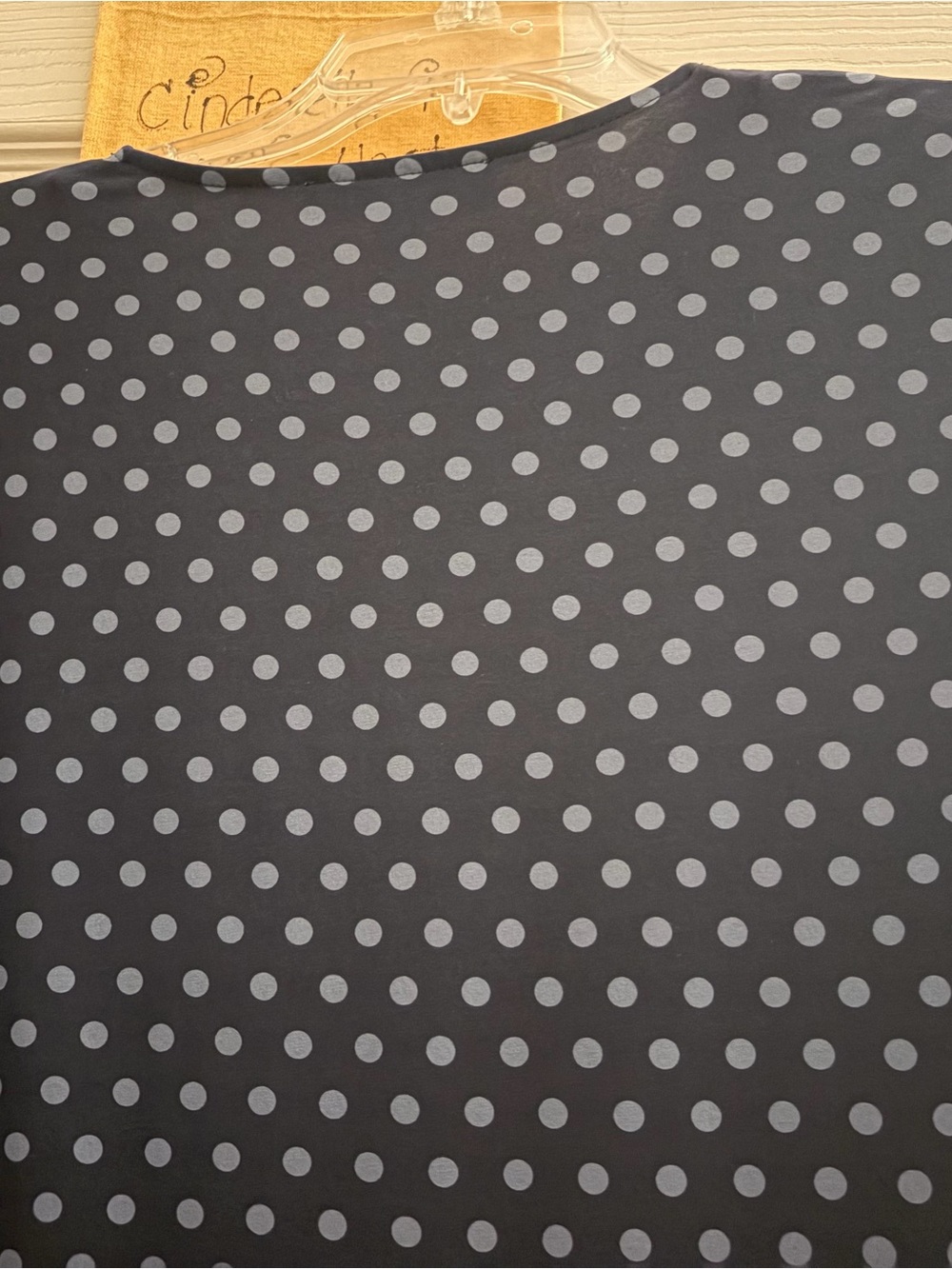 Michael Kors Navy Polka Dot V-Neck Peplum Blouse - Picture 9 of 9